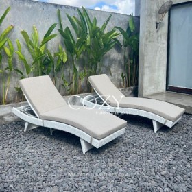 Pool Lounger Type 04 - COLOR PURE WHITE + Fabric K07
