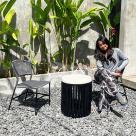 Balcony Set READY STOCK WITH TABLE TEAKWOOD